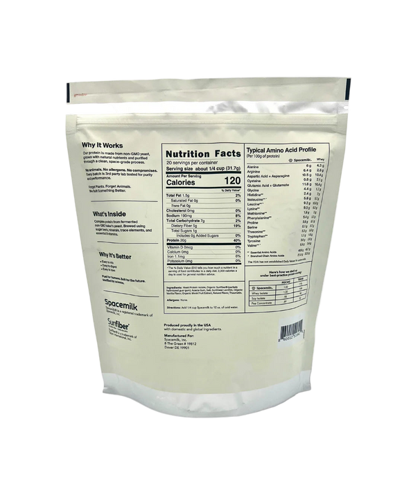 Spacemilk Raw Vanilla Protein - 20 Servings