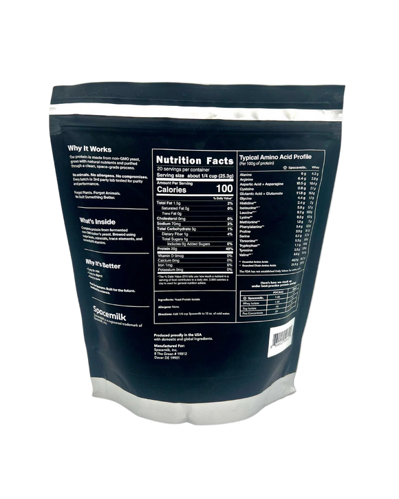 Spacemilk Raw Unflavored Protein - 20 Servings