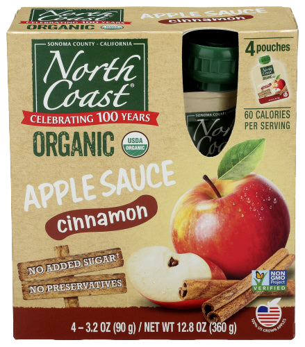 Organic Cinnamon Applesauce Pouch - 4PK