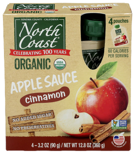 Organic Cinnamon Applesauce Pouch - 4PK
