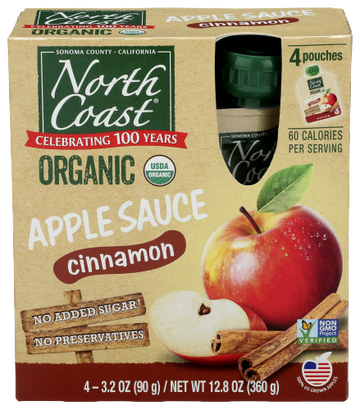 Organic Cinnamon Applesauce Pouch - 4PK