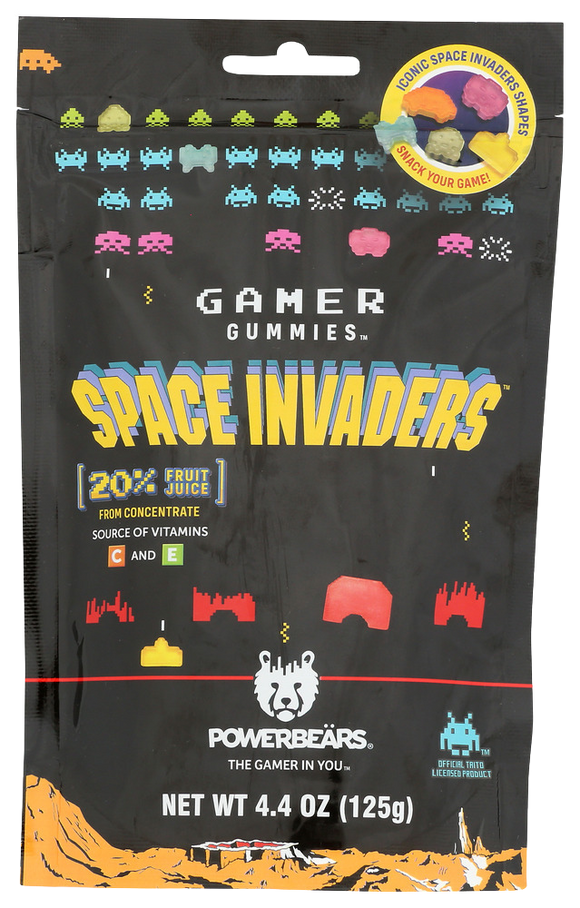 Powerbears Space Invaders Gamer Gummies - 4.4 OZ