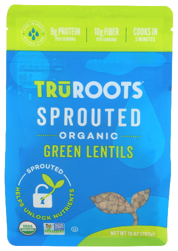 Truroots Organic Sprouted Green Lentils - 10 OZ