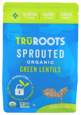 Truroots Organic Sprouted Green Lentils - 10 OZ