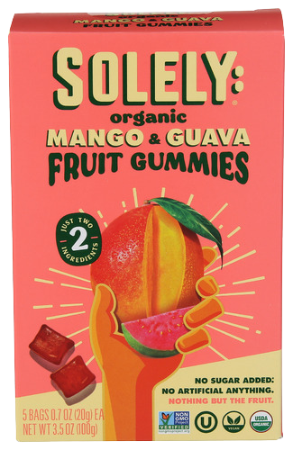 Solely Mango & Guava Fruit Gummies - 3.5 OZ