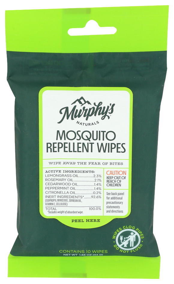 Murphy's Naturals Mosquito Repellent Wipes - 10 CT