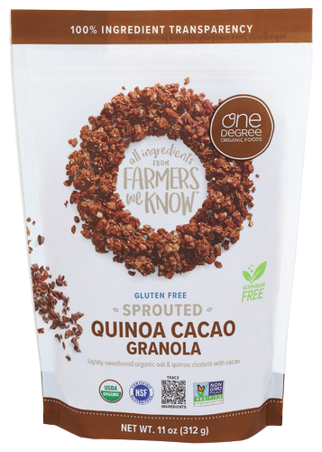 One Degree Quinoa Cacao Granola - 11 OZ