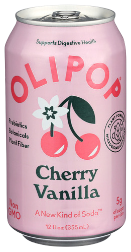Olipop Cherry Vanilla Sparkling Tonic - 12 FO
