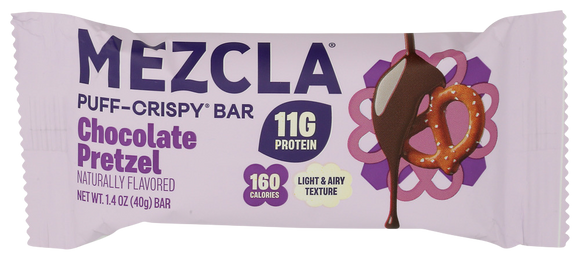 Mezcla Chocolate Pretzel Puff-Crispy Bar - 1.4 OZ