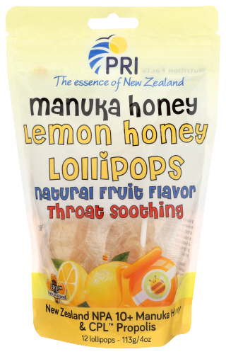 Lemon Honey Throat Soothing Lollipops - 12 CT