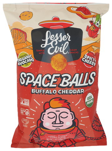 Lesser Evil Buffalo Cheddar Space Balls - 7 OZ