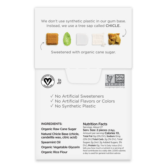 Spearmint Natural Chewing Gum - 55 PC