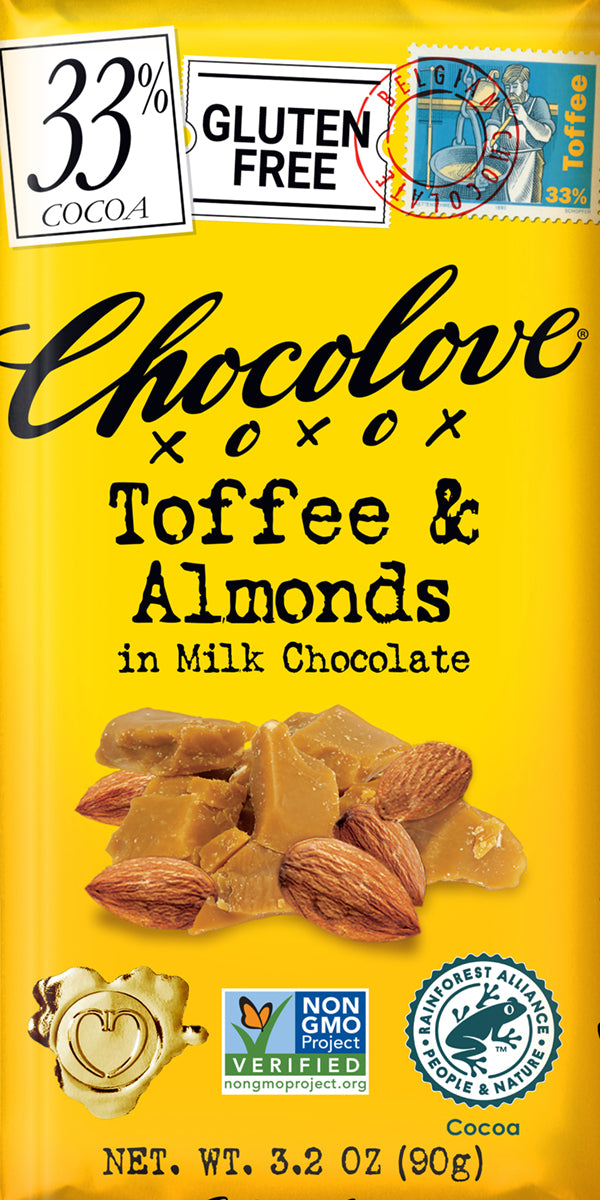 Toffee & Almonds In Milk Chocolate Mini Chocolate Bar - 1.3 OZ