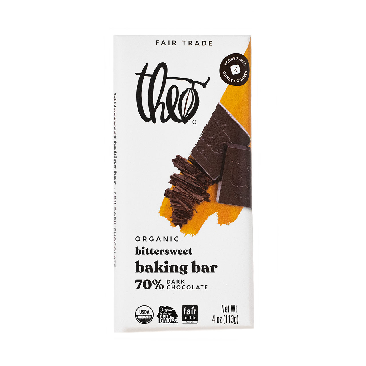 Theo Dark Chocolate Baking Bar - 4 OZ