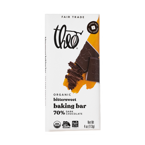 Theo Dark Chocolate Baking Bar - 4 OZ
