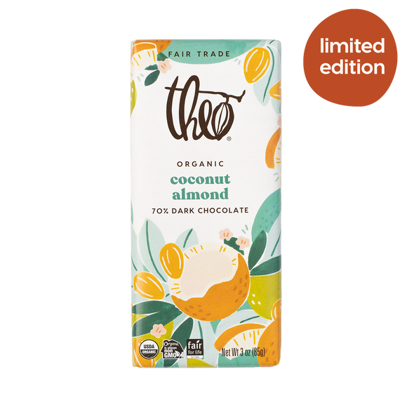 Almond Coconut Dark Chocolate Bar - 3 OZ
