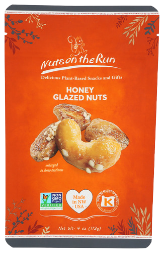 Nuts On the Run Honey Glazed Nuts - 4 OZ