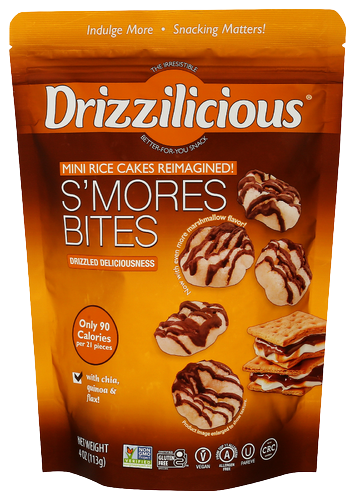 Drizzilicious S'Mores Rice Crisps Bites - 4 OZ