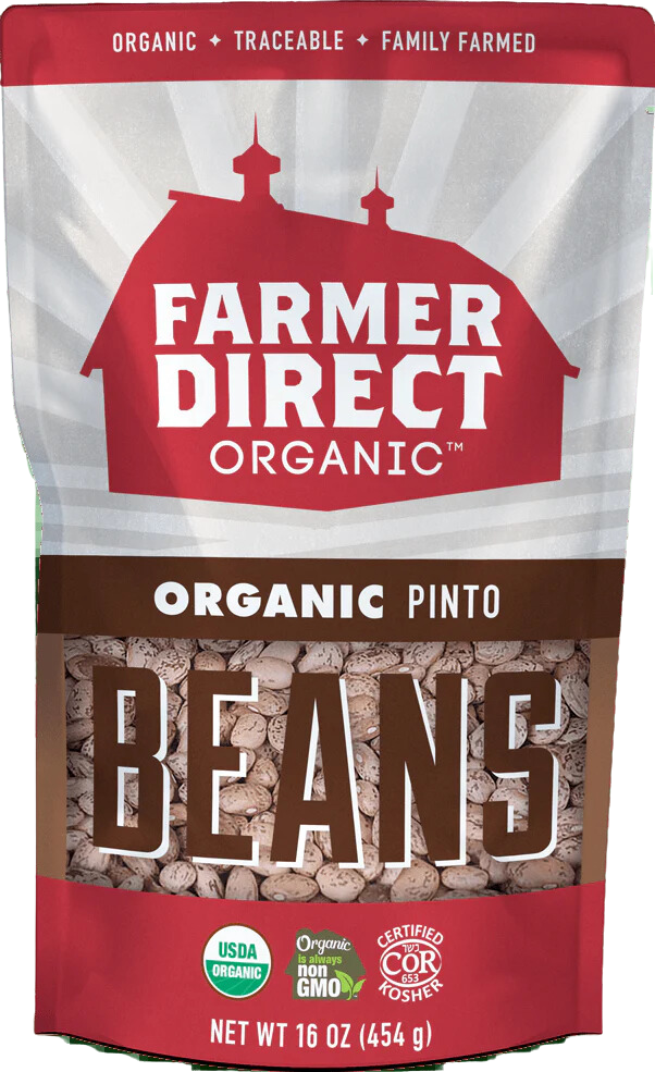 Organic Pinto Beans - 16 OZ | Juneau Natural