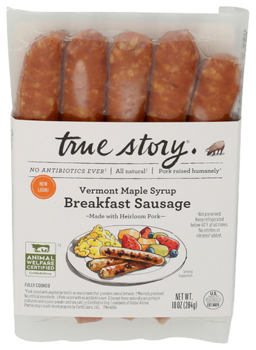 True Story Vermont Maple Breakfast Sausage - 10 OZ