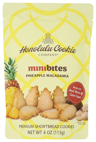 Honolulu Cookie Company Pineapple Macadamia Shortbread Cookies - 4 OZ