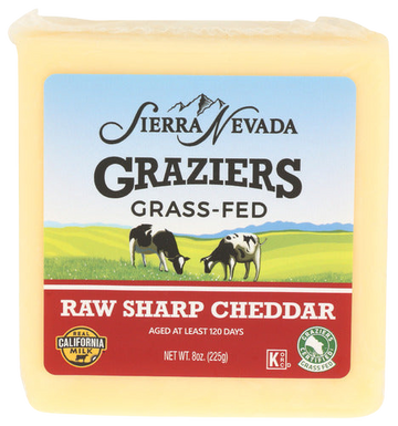 Sierra Nevada Raw Sharp Cheddar Cheese - 8 OZ