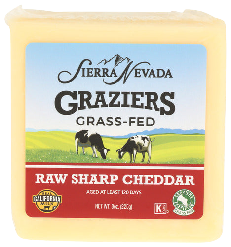 Raw Sharp Cheddar Cheese - 8 OZ