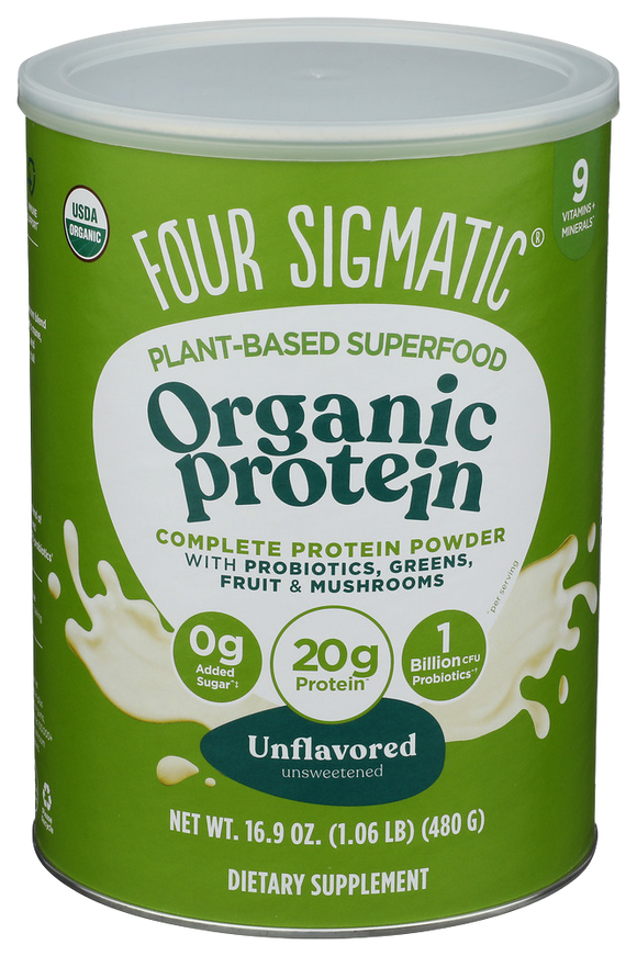 Four Sigmatic Organic Unflavored Plant Protein Powder - 16.9 OZ