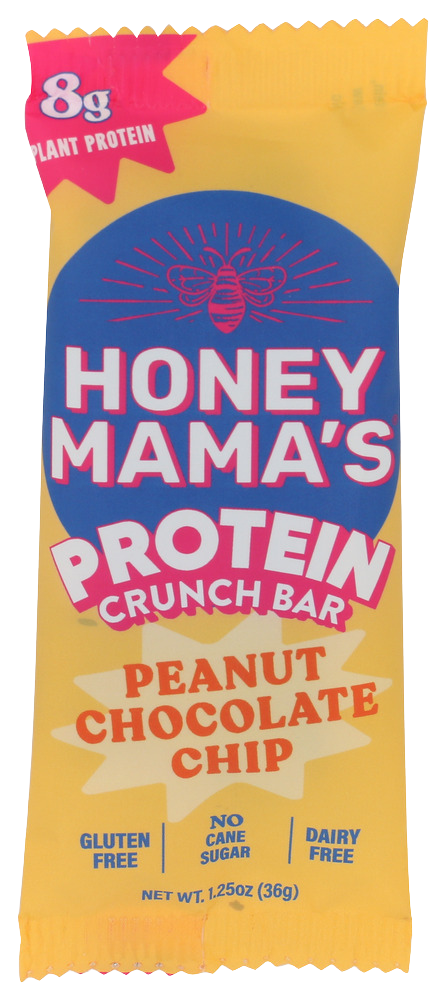 Honey Mama's Peanut Butter Chocolate Chip Protein Crunch Bar - 1.25 OZ