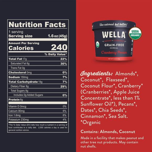 Grain-Free Cereal Cranberry Pecan Cup - 1.6 OZ