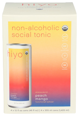 Hiyo Peach Mango Mocktail - 4 PK