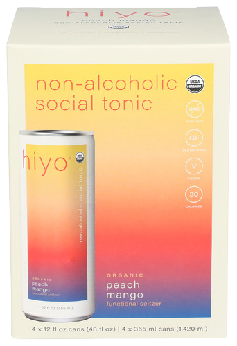 Organic Peach Mango Non-Alcoholic Seltzer - 4 PK