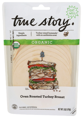 True Story Organic Oven Roasted Turkey Breast - 6 OZ