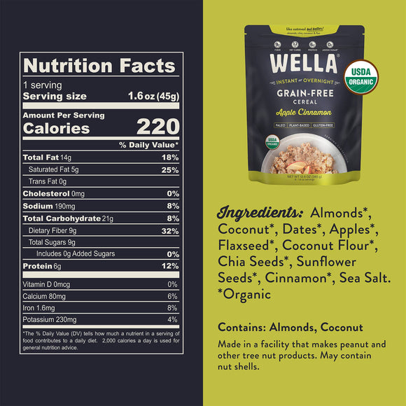 Wella Apple Cinnamon Hot Cereal - 12.8 OZ