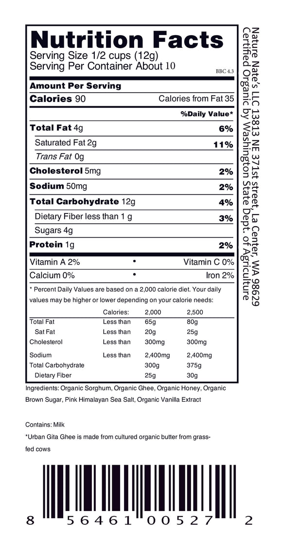 Organic Popped Sorghum Brown Butter Caramel: 4.3 oz