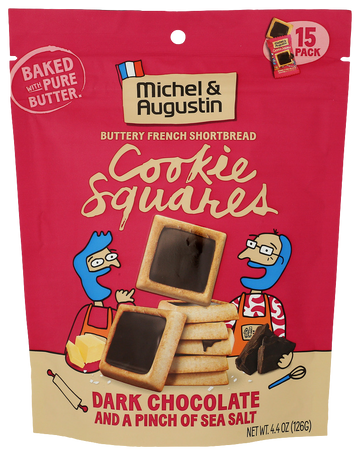 Michel & Augustin Dark Chocolate Cookie Squares - 4.4 OZ