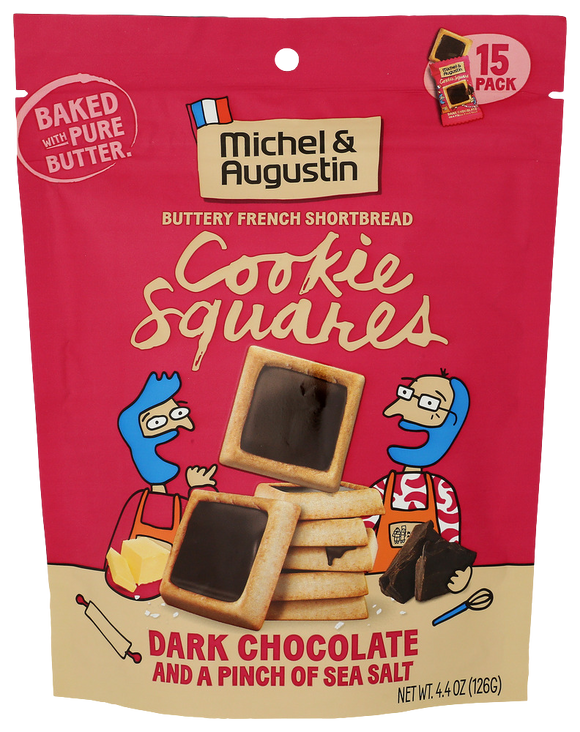 Michel & Augustin Dark Chocolate Cookie Squares - 4.4 OZ