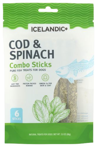 Icelandic+ Cod & Spinach Combo Dog Treats - 2 OZ