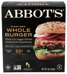 Abbot's Classic Smokehouse Veggie Burger - 8 OZ