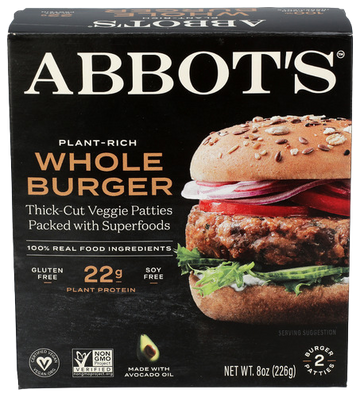 Abbot's Classic Smokehouse Veggie Burger - 8 OZ