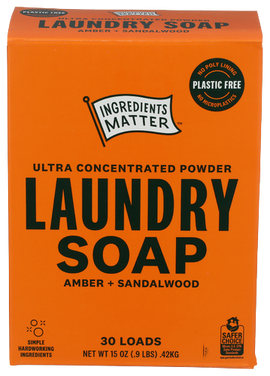 Amber + Sandalwood Laundry Soap Powder - 15 OZ