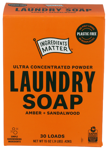 Amber + Sandalwood Laundry Soap Powder - 15 OZ