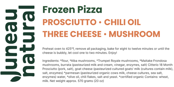 Juneau Natural Prosciutto Chili Oil Pizza - FROZEN
