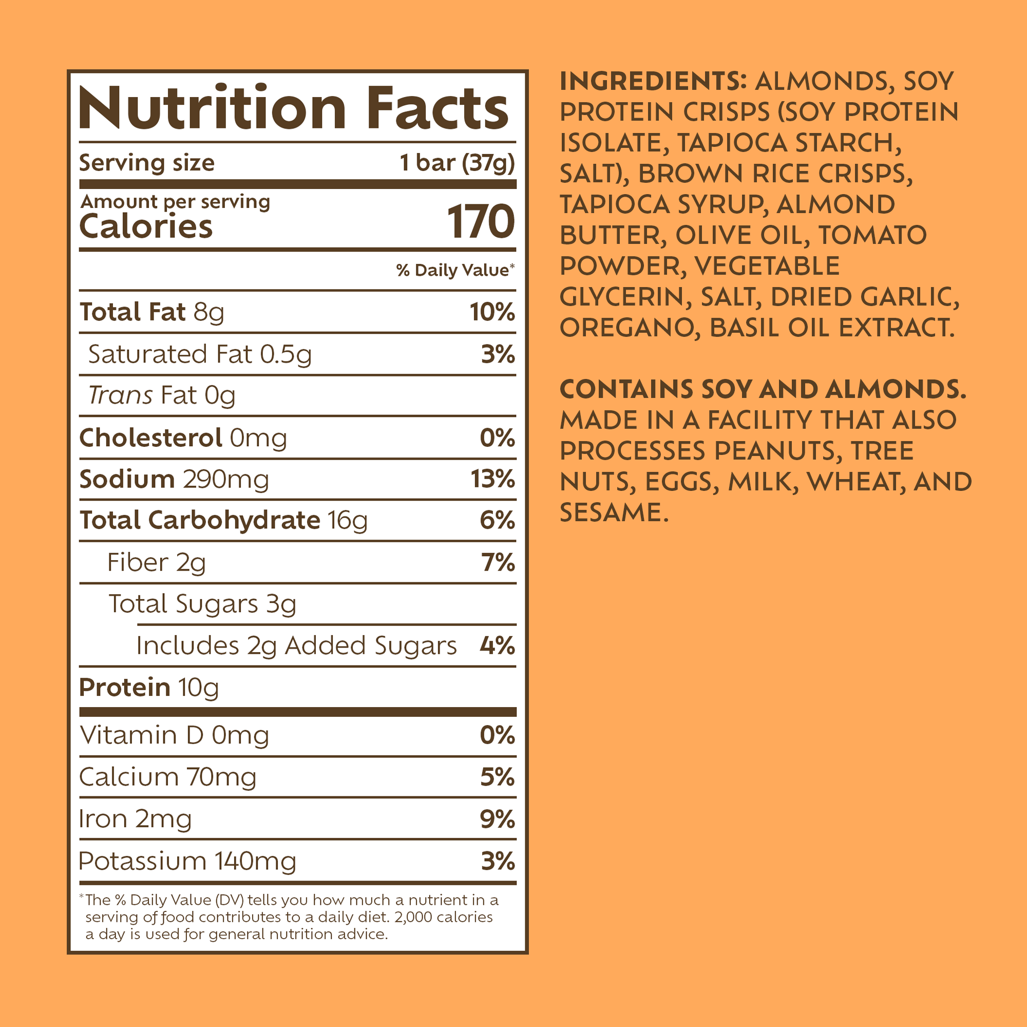 Savory Protein Bar - Italian Bruschetta Flavor