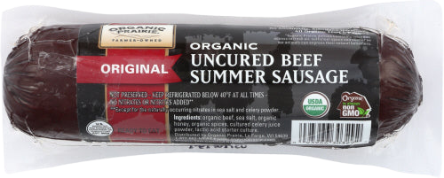 Organic Uncured Beef Summer Sausage - 12 OZ