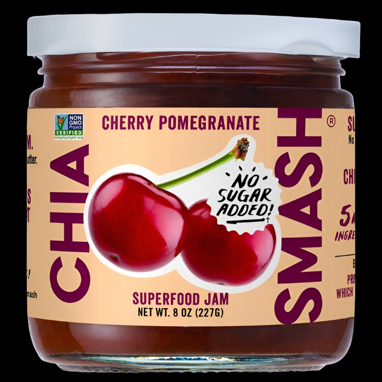 Cherry Pomegranate Chia Smash - Superfood Jam - 8 OZ