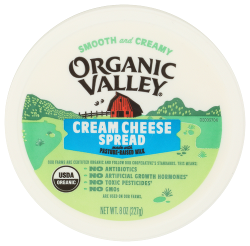Organic Valley Cream Cheese Tub - 8 OZ