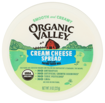 Organic Valley Cream Cheese Tub - 8 OZ