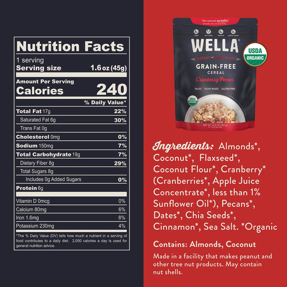 Grain-Free Cereal Cranberry Pecan Mutli-Serve Pouch