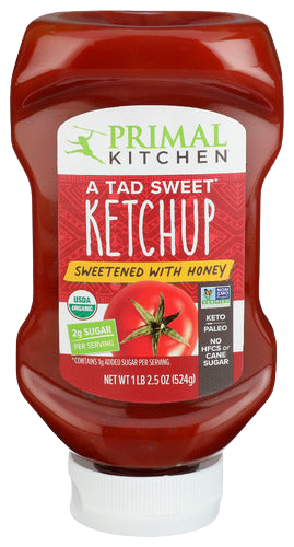 Primal Kitchen Organic Ketchup Sweetened with Honey - 18.5 OZ
